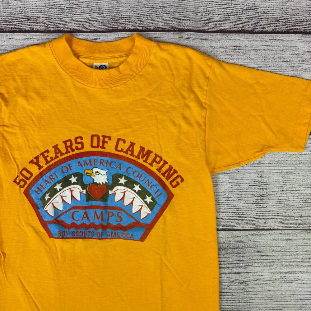 Vintage 1970s Boy Scouts 50 Years of Camping T-shirt